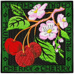 Cherry Embroidery Design 10
